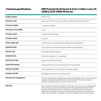 HPE PL DL20g11 E-2434 (3.4G/4C) 16G (P64336) 2LFF-HP 290W 4p1G