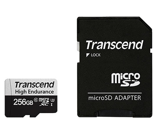 TRANSCEND MicroSDXC karta 256GB 350V, High Endurance