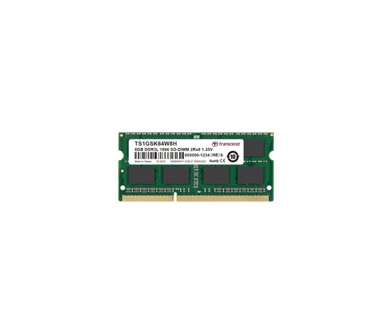 TRANSCEND SODIMM DDR3L 8GB 1866MHz 2Rx8 CL13