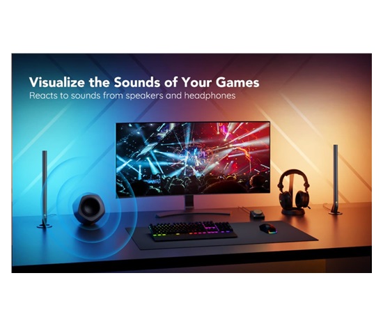 BAZAR - Govee Smart Gaming Light Bars black - Poškozený obal (Komplet)