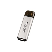 TRANSCEND Externí SSD ESD300S 2TB, External SSD, USB 10Gbps, Type C, stříbrná