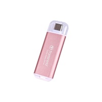 TRANSCEND Externí SSD ESD300P 2TB, External SSD, USB 10Gbps, Type C, růžová
