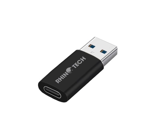 RhinoTech USB-C F na USB-A 3.0 M redukce, OTG. černá