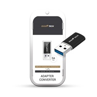 RhinoTech USB-C F na USB-A 3.0 M redukce, OTG. černá