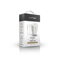 RhinoTech 25W PD nabíjecí adaptér s kabelem USB-C na USB-C 60W 1M bílá