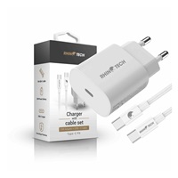 RhinoTech 25W PD nabíjecí adaptér s kabelem USB-C na USB-C 60W 1M bílá