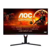 AOC MT IPS LCD WLED 31,5" U32G3X/BK - IPS panel, 3840x2160, 144Hz, 1ms, 2xHDMI, 2xDP, nast. vysky