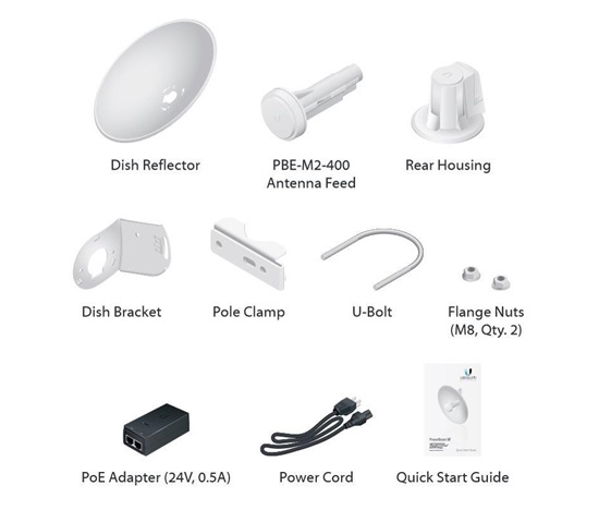 UBNT PowerBeam M2, venkovní, 2.4GHz MIMO, 2x 18dBi, AirMAX