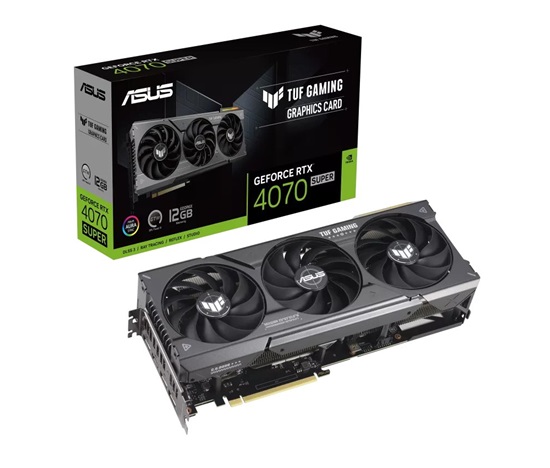 ASUS VGA NVIDIA GeForce RTX 4070 SUPER TUF GAMING 12G, 12G GDDR6X, 3xDP, 1xHDMI