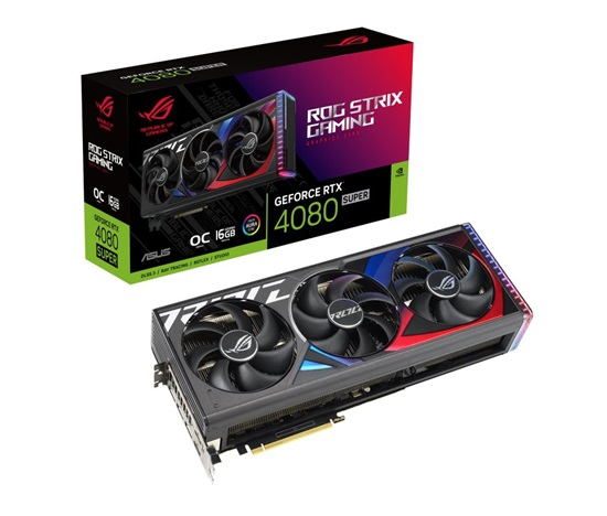 ASUS VGA NVIDIA GeForce RTX 4080 SUPER ROG STRIX OC 16G, 16G GDDR6X, 3xDP, 2xHDMI