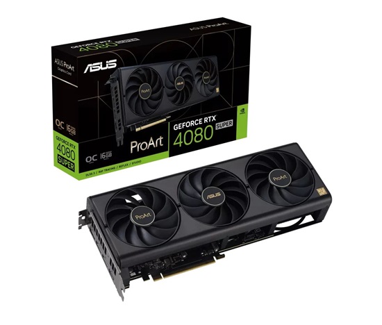 ASUS VGA NVIDIA GeForce RTX 4080 SUPER PROART OC 16G, 16G GDDR6X, 3xDP, 1xHDMI