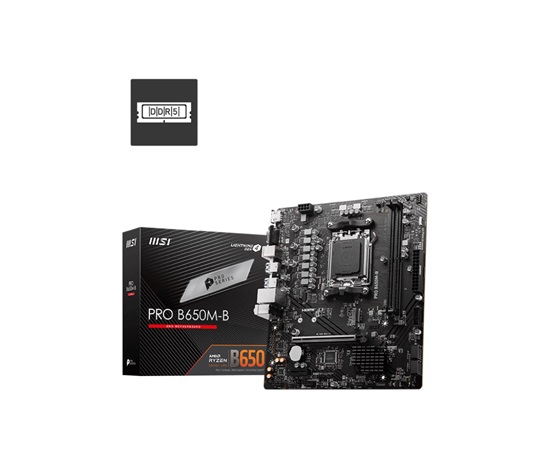 MSI MB Sc AM5 PRO B650M-B, AMD B650, 2xDDR5, 1xHDMI, 1xVGA, mATX