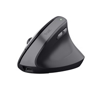 TRUST myš Bayo II Ergonomická vertikální myš, Bezdrátová, černá