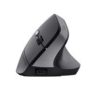 TRUST myš Bayo II Ergonomická vertikální myš, Bezdrátová, černá