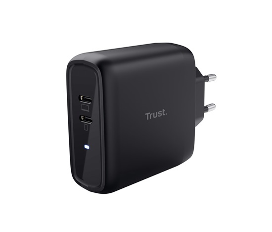 TRUST nabíječka MAXO 65W, 2x USB-C, černá