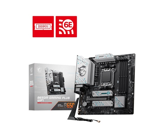 MSI MB Sc AM5 B650M GAMING PLUS WIFI, AMD B650, 4xDDR5, 1xDP, 1x HDMI, mATX