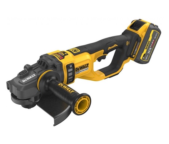 DCG460X2 DEWALT AKU 54V ÚHLOVÁ BEZUHLÍKOVÁ BRUSKA FLEXVOLT 230MM,2 X 9,0 AH BATERIE, NABÍJEČKA, KUFR