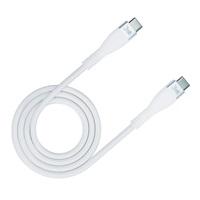 3mk datový kabel - Hyper Silicone Cable Type-C to Type-C 60W 3A, bílá
