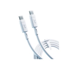 3mk datový kabel - Hyper Silicone Cable Type-C to Type-C 60W 3A, bílá