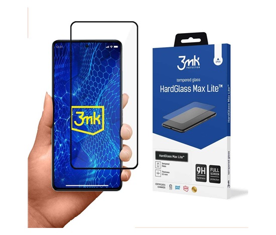 3mk HardGlass Max Lite Black pro Redmi Note 12 Pro / Note 12 Pro+