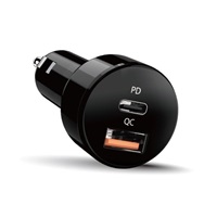 GENIUS autonabíječka PD-36AC-Car, 36W (2x18W), rychlé nabíjení, USB-C PD3.0, USB-A QC3.0, černá