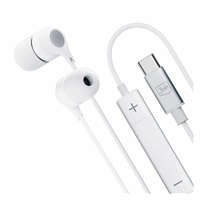 3mk sluchátka - Wired Earphones USB-C, bílá