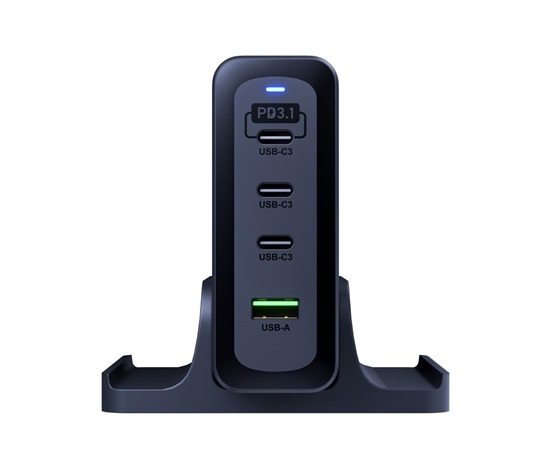 3mk nabíjecí stanice - Hyper Charging Station, 240 W, GaN, 3x USB-C + 1x USB-A