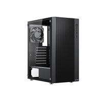 1stCOOL skříň GAMER 4, Mid tower, AU, USB 3.0, USB-C, 2x120mm, průhledná bočnice, bez zdroje, černá