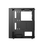 1stCOOL skříň GAMER 4, Mid tower, AU, USB 3.0, USB-C, 2x120mm, průhledná bočnice, bez zdroje, černá