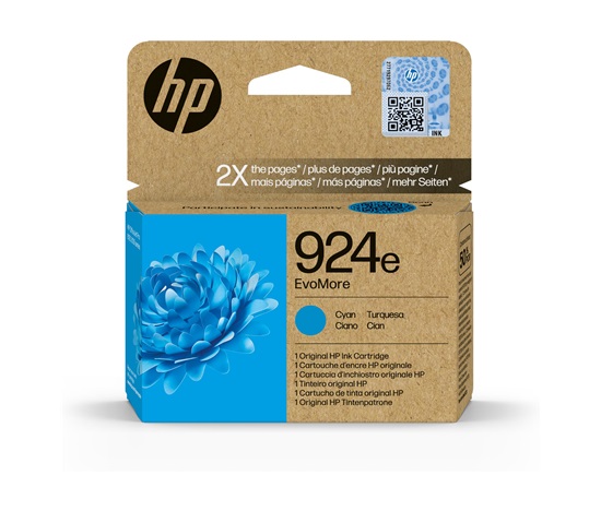 HP 924e EvoMore Cyan Original Ink Cartridge (800 pages)