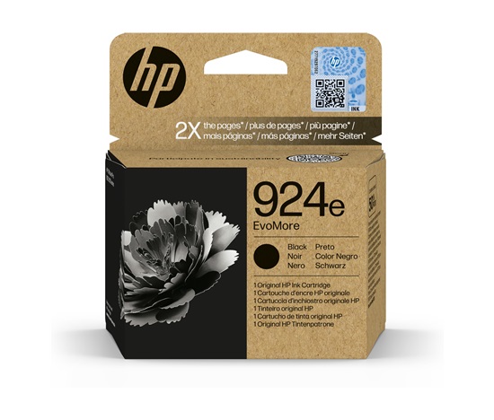 HP 924e EvoMore Black Original Ink Cartridge (1,000 pages)