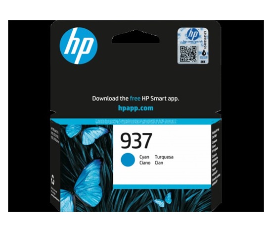 HP 937e EvoMore Cyan Original Ink Cartridge (1,650 pages)