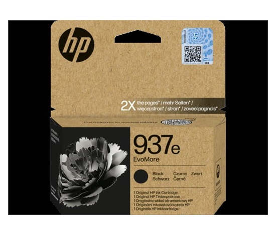 HP 937e EvoMore Black Original Ink Cartridge (2,500 pages)