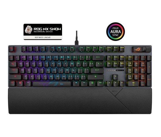 ASUS klávesnice ROG STRIX SCOPE II, mechanická, drátová, ROG NX Snow / PBT, US