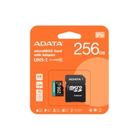 ADATA MicroSDXC karta 256GB Premier Pro UHS-I V30S (R:100/W:80 MB/s) + SD adaptér