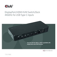 Club3D Dokovací stanice USB-C 10v1, 1xDP, 1xHDMI, 3xUSB-C, 3xUSB, 1xRJ45, 1x3.5mm, černá