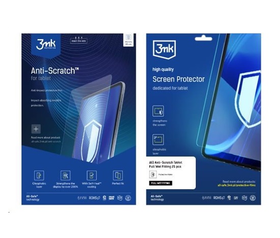 3mk All-Safe - AIO fólie Anti-Scratch Full Wet Fitting Tablet, 25 ks