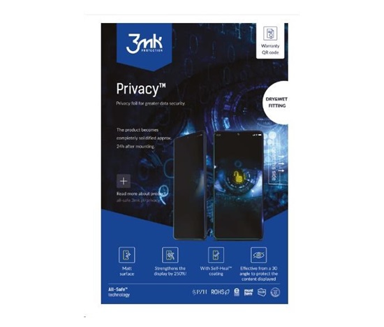 3mk All-Safe - AIO fólie Privacy Dry & Wet Fitting Phone, 5 ks