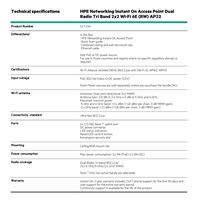 HPE Networking Instant On Access Point Dual Radio Tri Band 2x2 Wi-Fi 6E (RW)  AP 32