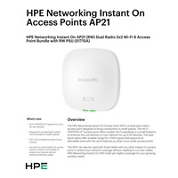 HPE Aruba Instant On AP21 (RW) Dual Radio 2x2 Wi-Fi 6 Access Point 5 Pack (+ 5 Mount Brackets)