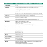 HPE Aruba Instant On AP21 (RW) Dual Radio 2x2 Wi-Fi 6 Access Point 5 Pack (+ 5 Mount Brackets)