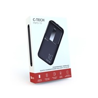 C-TECH Powerbanka 10000mAh, Li-Pol, 22,5W, USB-C/USB-A/micro USB
