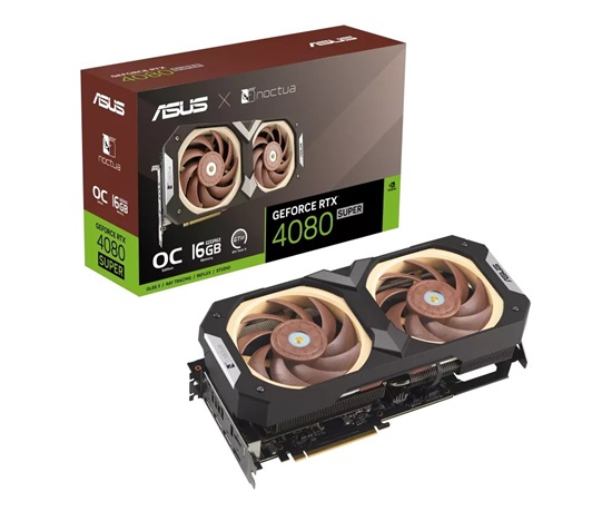 ASUS VGA NVIDIA GeForce RTX 4080 SUPER NOCTUA OC 16G, 16G GDDR6X, 3xDP, 2xHDMI