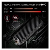 AXAGON CLR-M2XT, aluminiowy pasywny radiator dla jedno- i dwustronnych dysków M.2 SSD, wysokość 24 mm