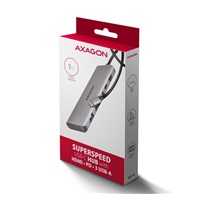 AXAGON HMC-5H, USB 5Gbps hub, 3x USB-A, HDMI 4k/30Hz, PD 100W, kabel USB-C 100cm