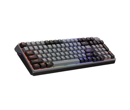 Cooler Master herní klávesnice mechanická MK770, drátová/bezdrátová, Kailh Box V2, USB, CZ, šedá