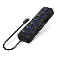 CONNECT IT USB Hub Mighty Switch 2, 4xUSB 3.0, 3xUSB 2.0, externí, černá