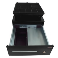 Virtuos pokladní zásuvka SK-325C - s kabelem, pořadač 6/8, 9-24V, černá