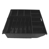 Virtuos pokladní zásuvka SK-325C - s kabelem, pořadač 6/8, 9-24V, černá