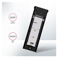 AXAGON EEM2-UB2, USB-C 10 Gbps - M.2 NVMe SSD ARROW box, czarny
